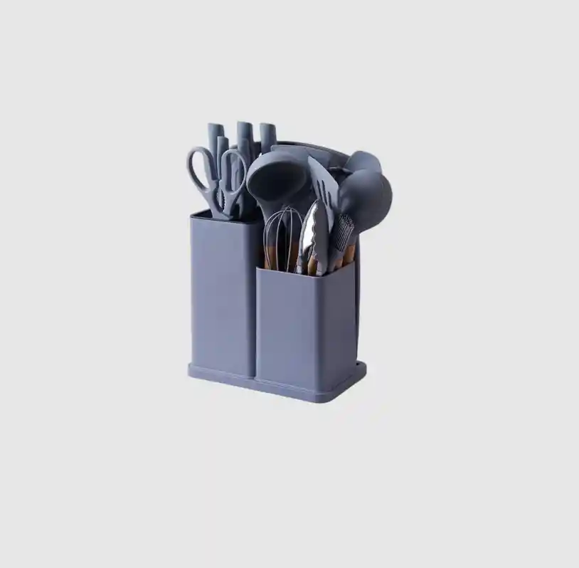 Set De 19 Utensilios De Cocina Premium Cucharones Cuchillos