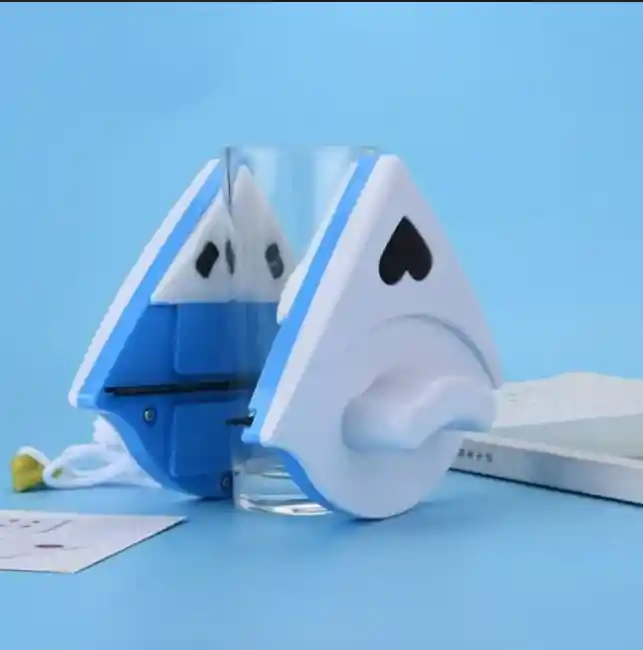 Limpiador De Vidrios Magnético 2 En 1 Triangular