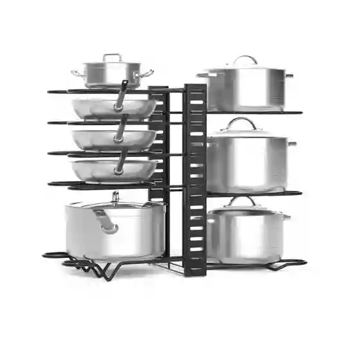 Organizador De Ollas Sartenes 8 Niveles Ajustable 3 Modos
