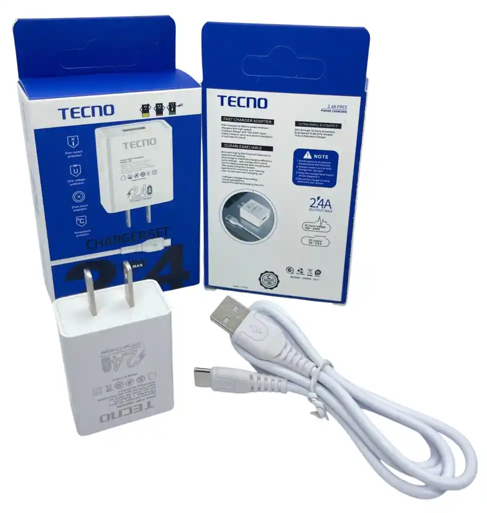 Cargador Tecno 2.4a Tipo C