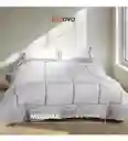 Edredon Cubrelecho Premium Cama Doble Fundas Almohadas Innovo Gris Claro