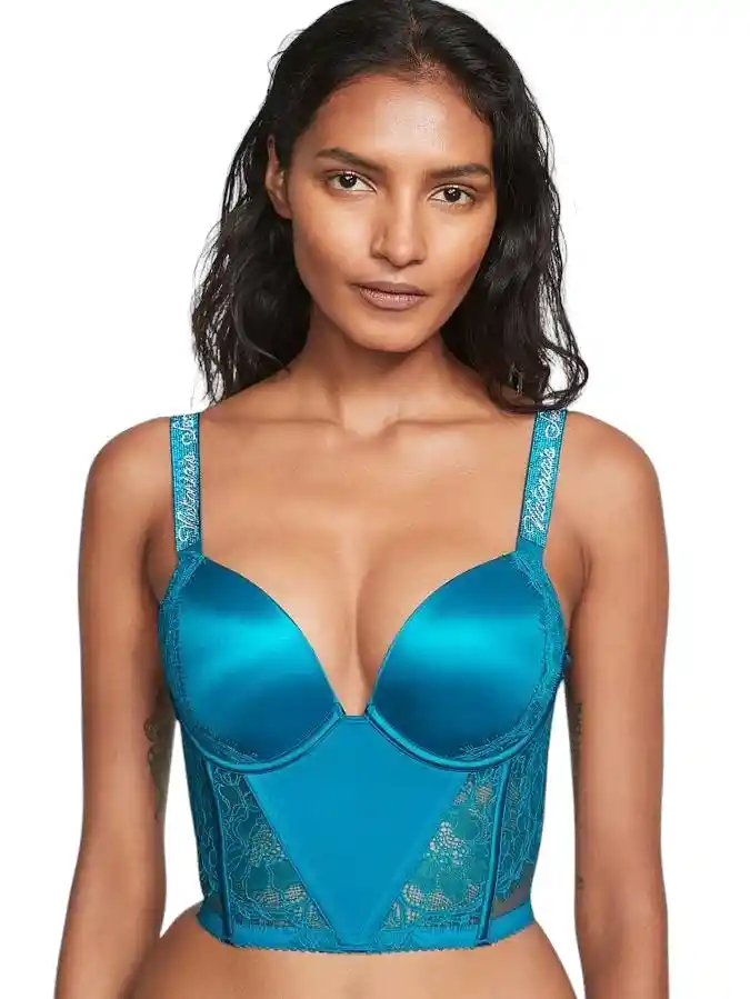 Top Tipo Corsé Victoria´s S Encaje Y Pedrería 34b Original