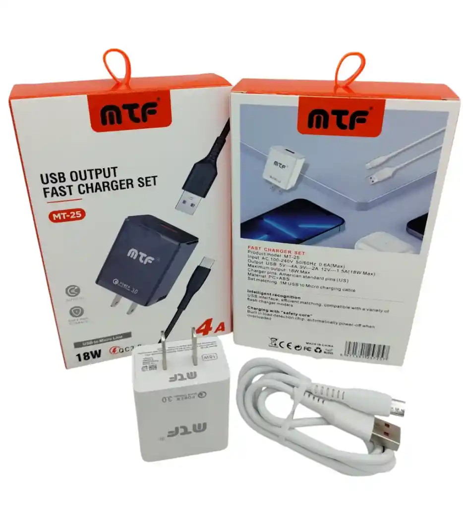 Cargador Carga Rapida V8 Mtf 25