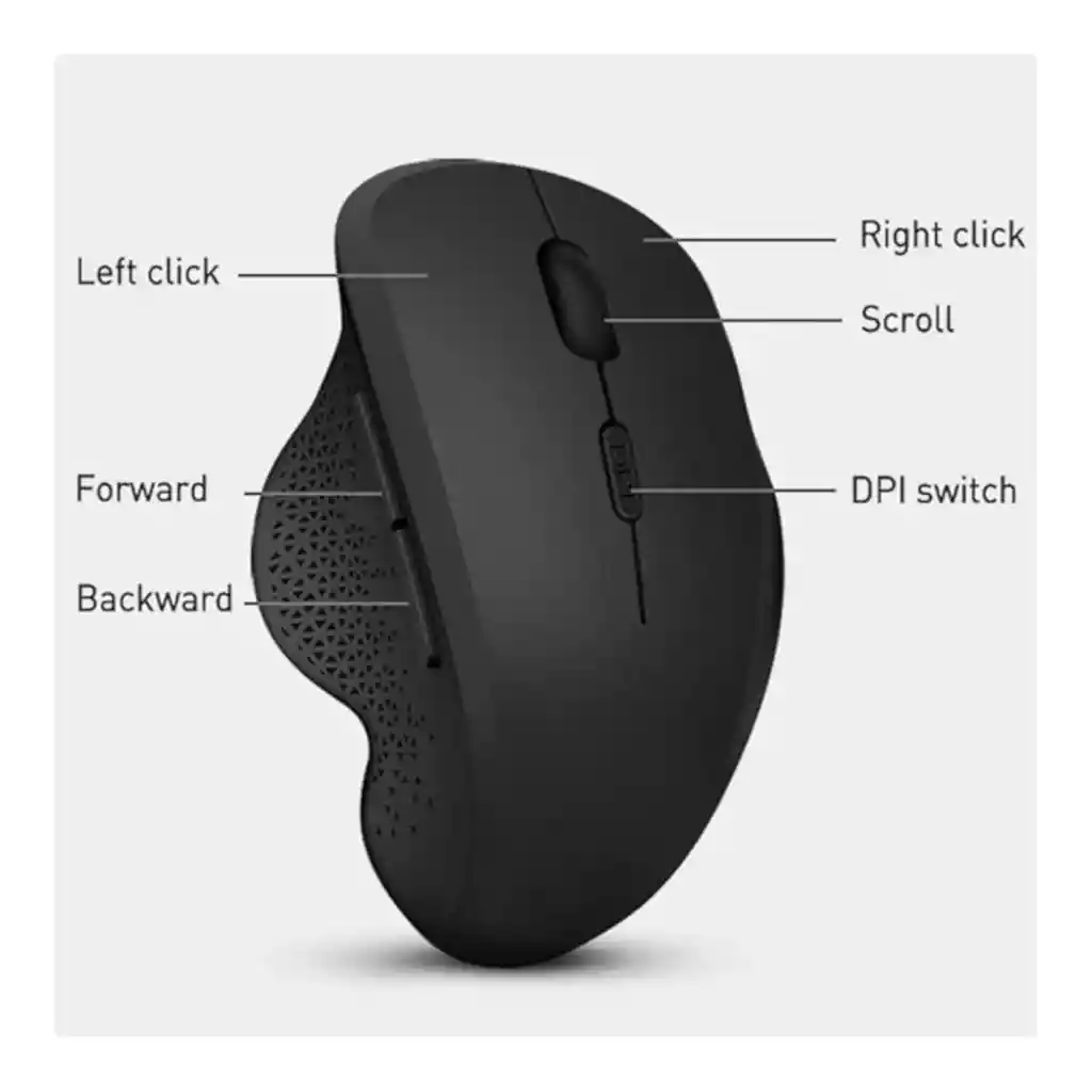 Mouse Inalámbrico Ergonómico Jertech W500