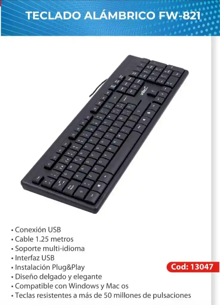 Teclado Unitec Usb