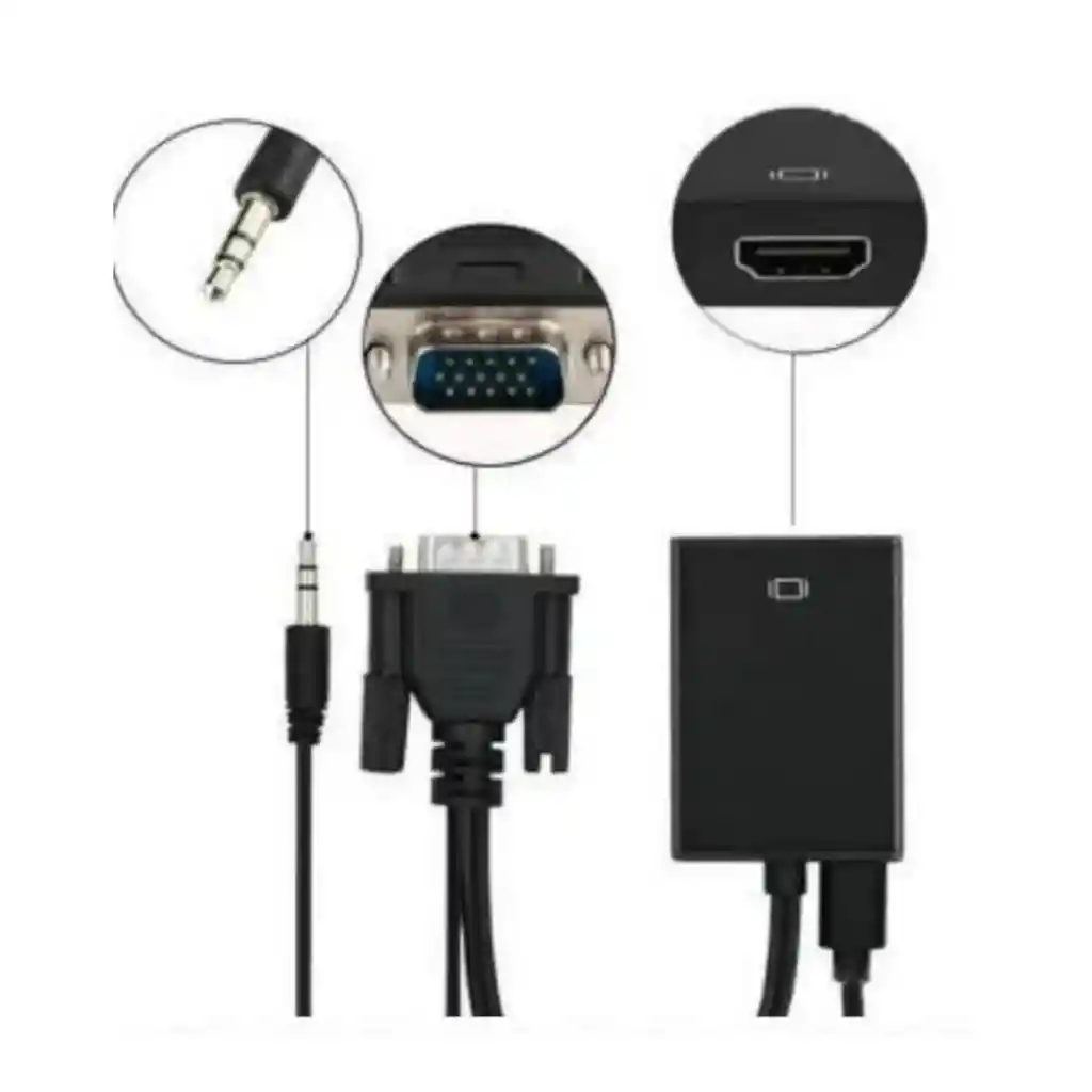 Cable Convertidor Vga/hdmi+av Lj-12 Vga/hd+av