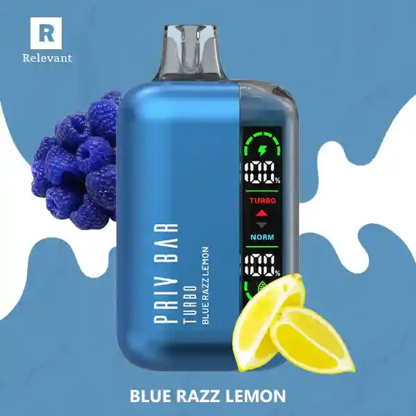 Priv Bar Vape Turbo 15k Puffs - Blue Razz Lemon