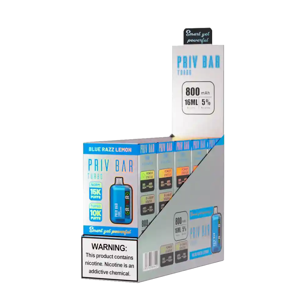 Priv Bar Vape Turbo 15k Puffs - Blue Razz Lemon