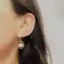 Aretes Dorados Con Perlas Naturales