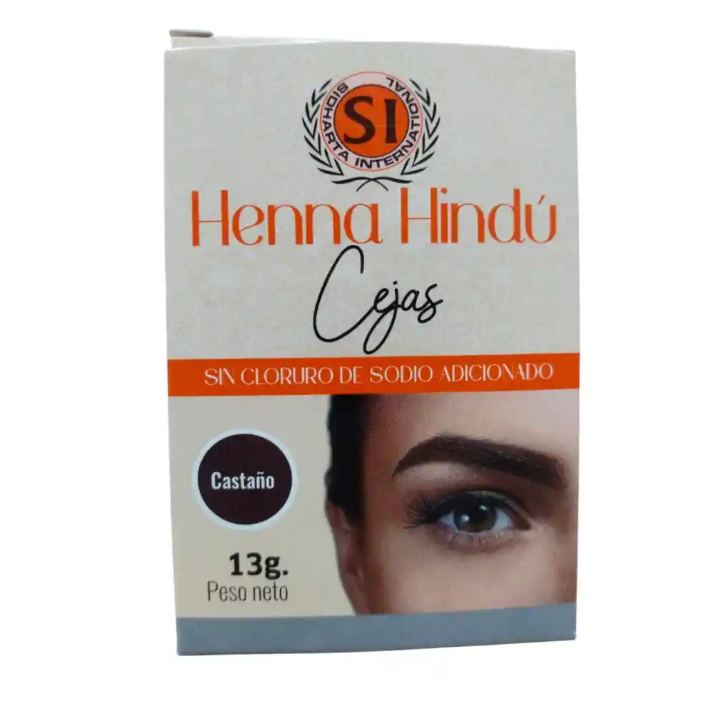 Henna Hindu Para Cejas Tono Castaño 13g