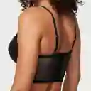 Top Corset Bordado Malla Y Corazones 34c Original