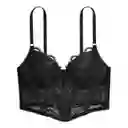 Top Corset Bordado Malla Y Corazones 34c Original