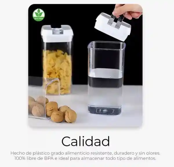 Contenedores Organizadores Herméticos Tapa Blanca X7 Piezas