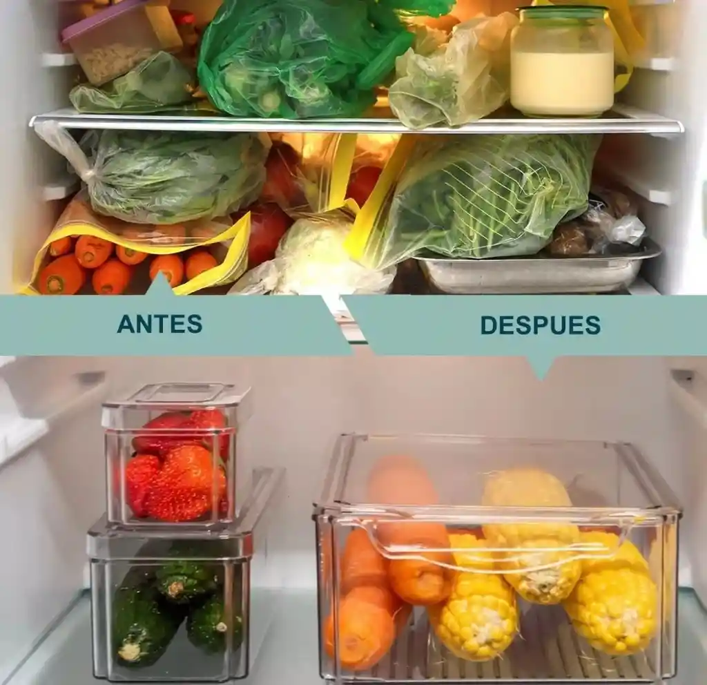 Organizadores Nevera Cocina Set 10 Contenedores Con Tapa