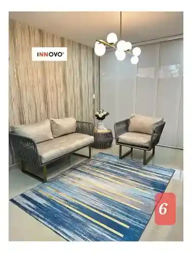 Tapete Decorativo Antideslizante Para Hogar Multicolor Six 2 Mt X 1.5 Mt Innovo