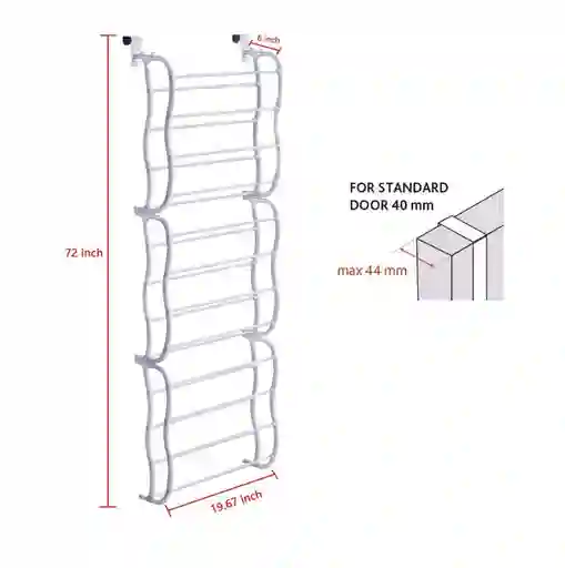 Organizador Zapatos Puerta 36 Pares Resistente Zapatero