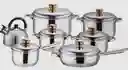 Bateria De Ollas En Acero Inoxidable 13 Piezas Klausberg