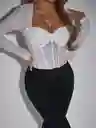 Body Con Escote V Imitación De Brillantes