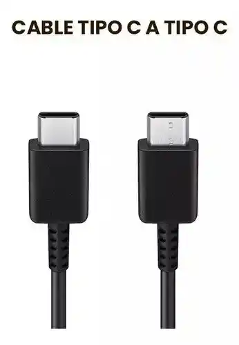 Cargador Samsung Tipo Original Super Fast Charger Carga Rápida Tipo C 25w Negro