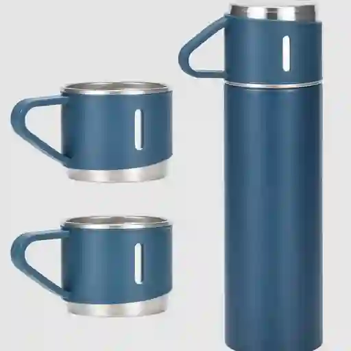 Termo De Acero Inoxidable 500ml Con Vasos Para Bebidas