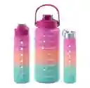 Set Termos Motivacionales Kit 3 En 1 Portable Premium