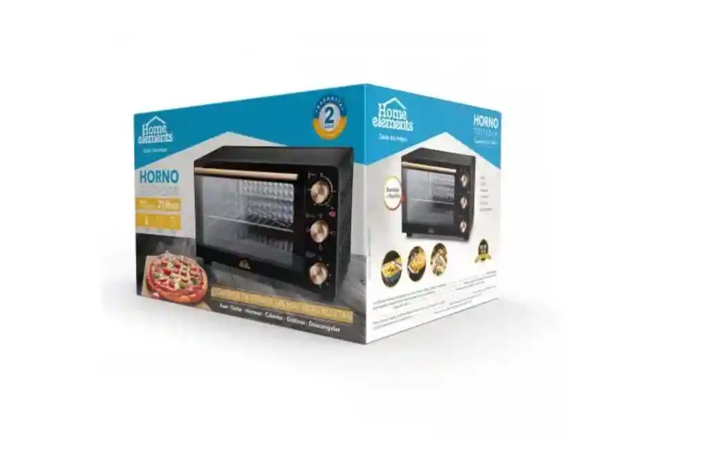 Horno De Mesa Eléctrico Home Elements Cobre Heht- 21 Litros