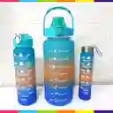 Set Termos Motivacionales Kit 3 En 1 Portable Premium
