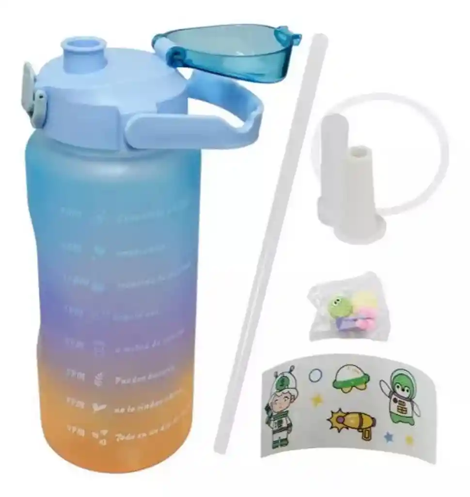 Set Termos Motivacionales Kit 3 En 1 Portable Premium