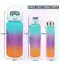 Set Termos Motivacionales Kit 3 En 1 Portable Premium