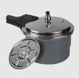 Olla A Presion 5.6lt Anodizado Home Elements Color Negro