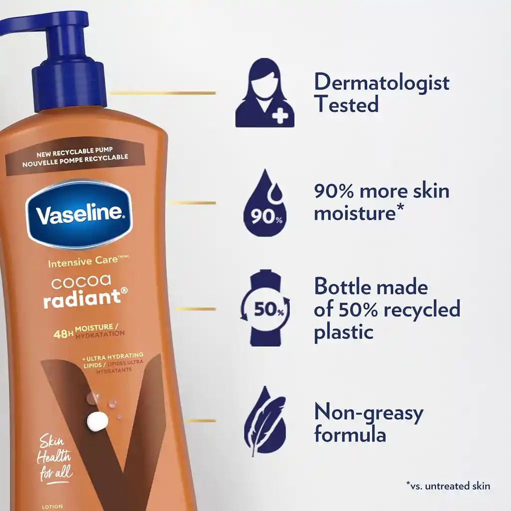 Loción Corporal Hidratante Vaseline Cuidado Intensivo 600 Ml Original