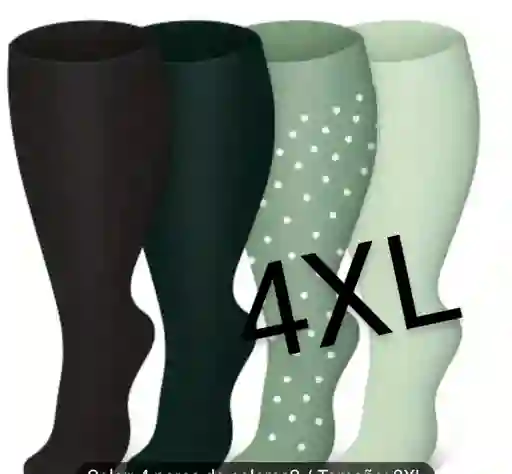 Medias De Compresion Plus Talla 4xl Verde Claro