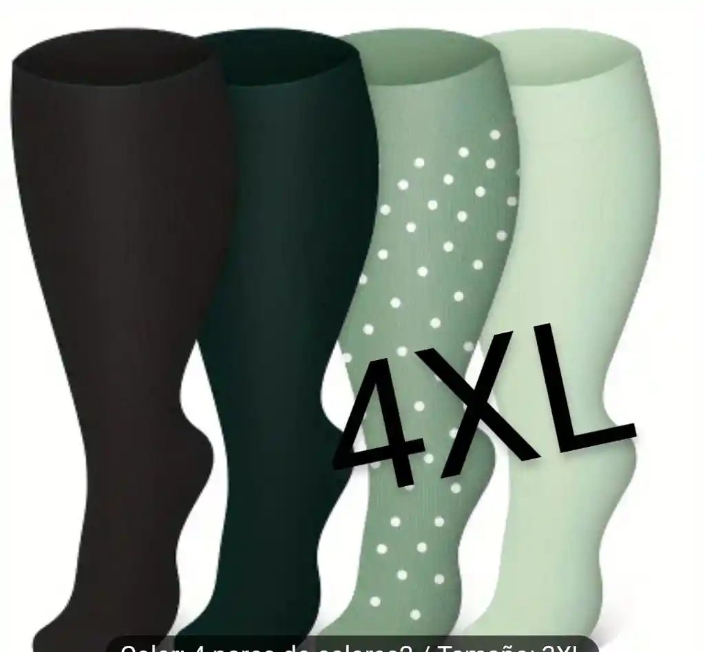 Medias De Compresion Plus Talla 4xl Verde Claro