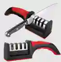 Afilador De Cuchillos Tijera Acero Mango Ergonómico Amolador