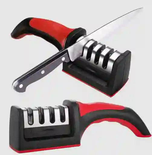 Afilador De Cuchillos Tijera Acero Mango Ergonómico Amolador