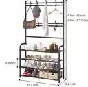 Organizador Multifuncional Rack Zapatero Perchero 4 Niveles