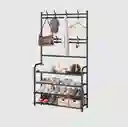 Organizador Multifuncional Rack Zapatero Perchero 4 Niveles