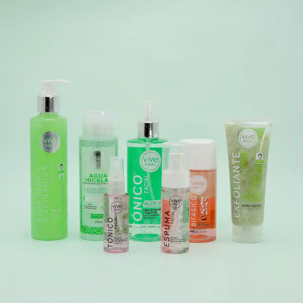 Kit Facial Frescura Natural – 7 Productos + Bolso De Regalo