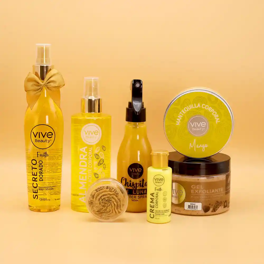 Kit Corporal Brillo Dorado – 6 Productos + Bolso De Regalo