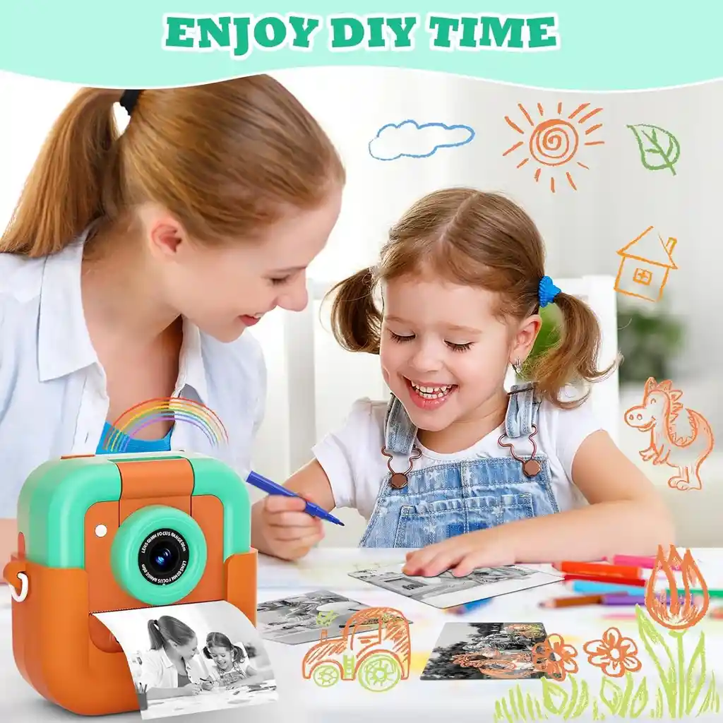 Cámara Instantánea Niños Con Impresión Cámara Video Digital