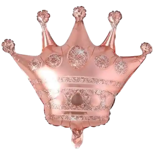 Globo Inflable Corona Oro Rosa 76x70cms