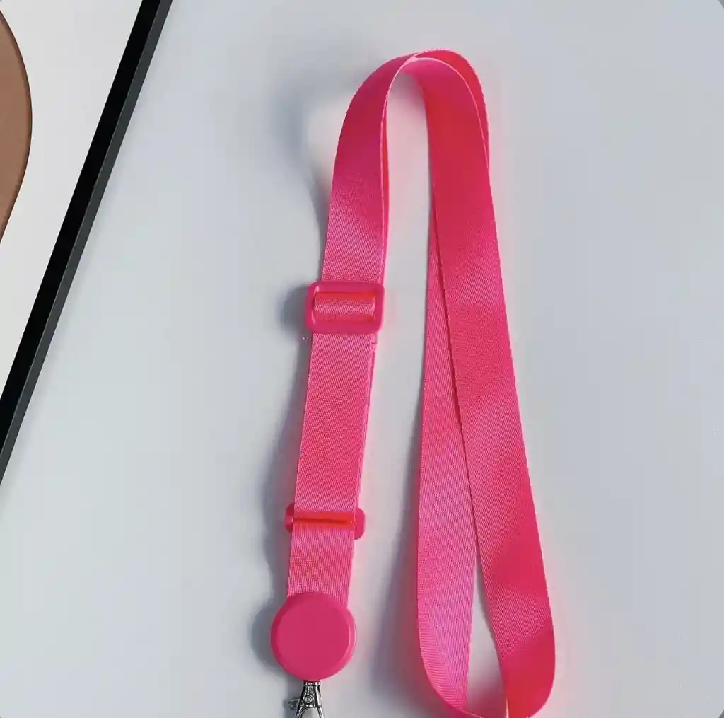 Correa Para Funda De Celular Ancha Universal Rosado Fosforescente