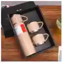 Termo De Acero Inoxidable De 500 Ml Con 2 Tazas Para Servir