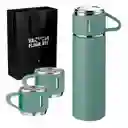 Termo De Acero Inoxidable De 500 Ml Con 2 Tazas Para Servir