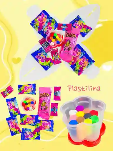 Regalo Caja Sorpresa Dia Del Niño Y Niñas Endulzado Y Tarrito De Plastilinas - Dia Del Niño - Sorpresa Para Cumpleaños