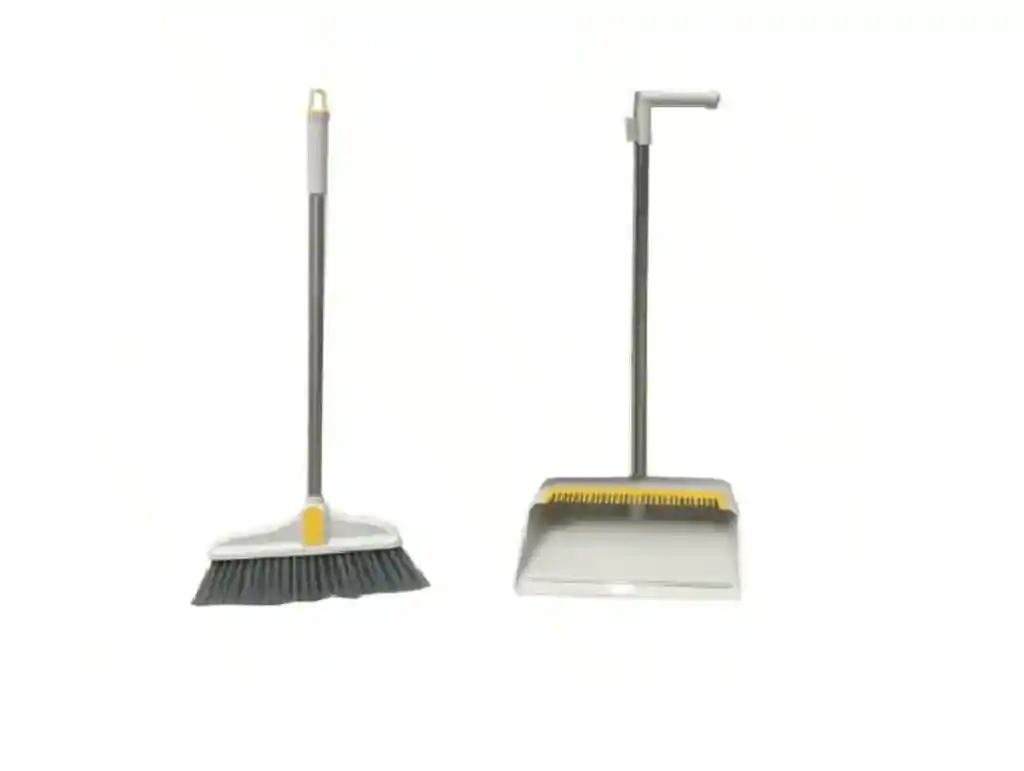 Kit Escoba Y Recogedor Ajustable Set De Limpieza Ajustable