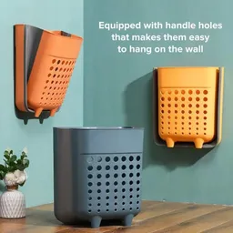 Cesta De Almacenamiento Plegable Canasta Adhesiva