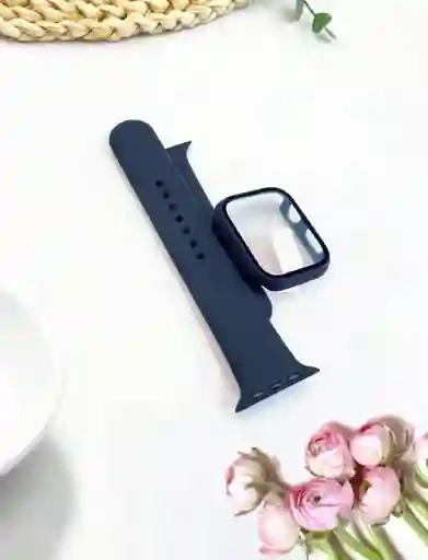 Manilla Silicona Para Apple Watch 38/40/41mm Azul Oscuro