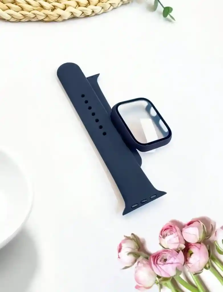 Manilla Silicona Para Apple Watch 38/40/41mm Azul Oscuro
