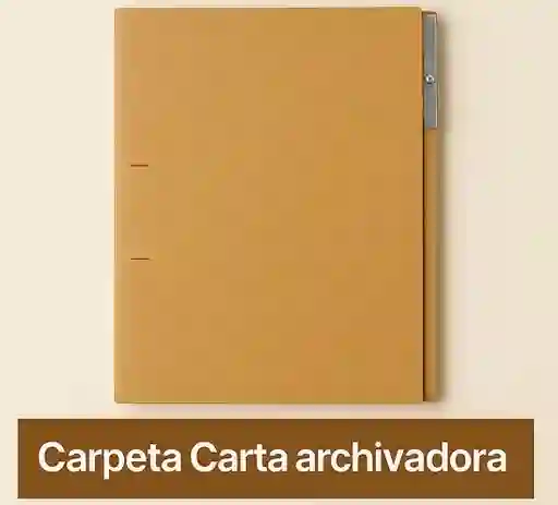 Carpeta Café De Cartón Legajadora Carta